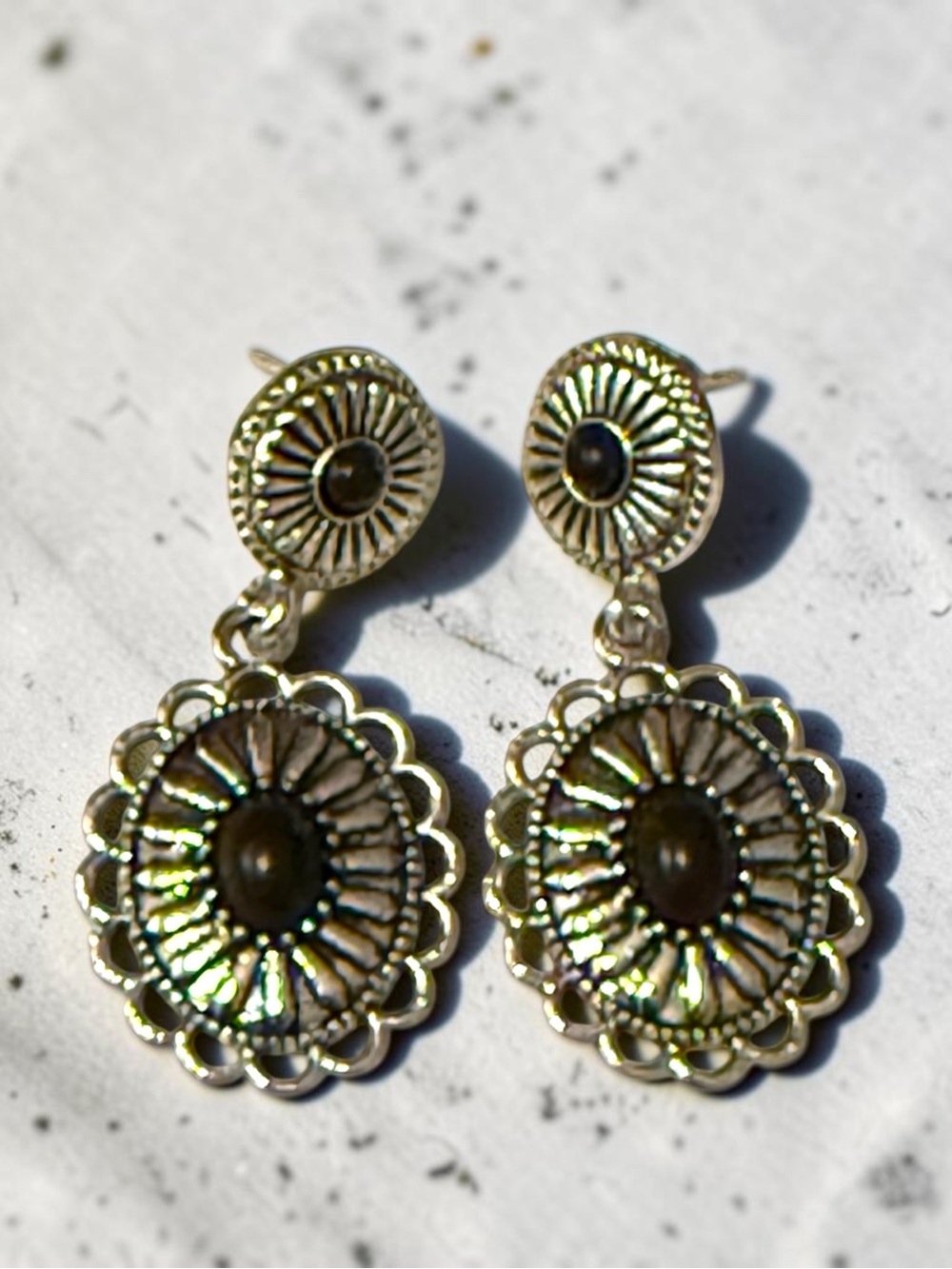 Silver tone Drop Earrings